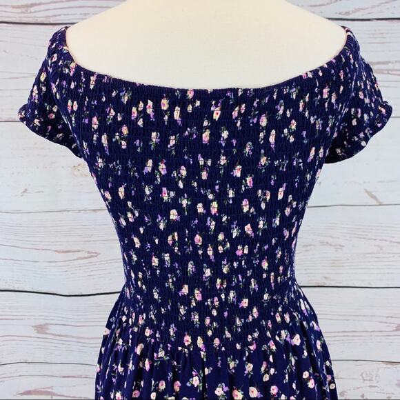 Mossimo elastic top on or off shoulder purple - Picture 6 of 7